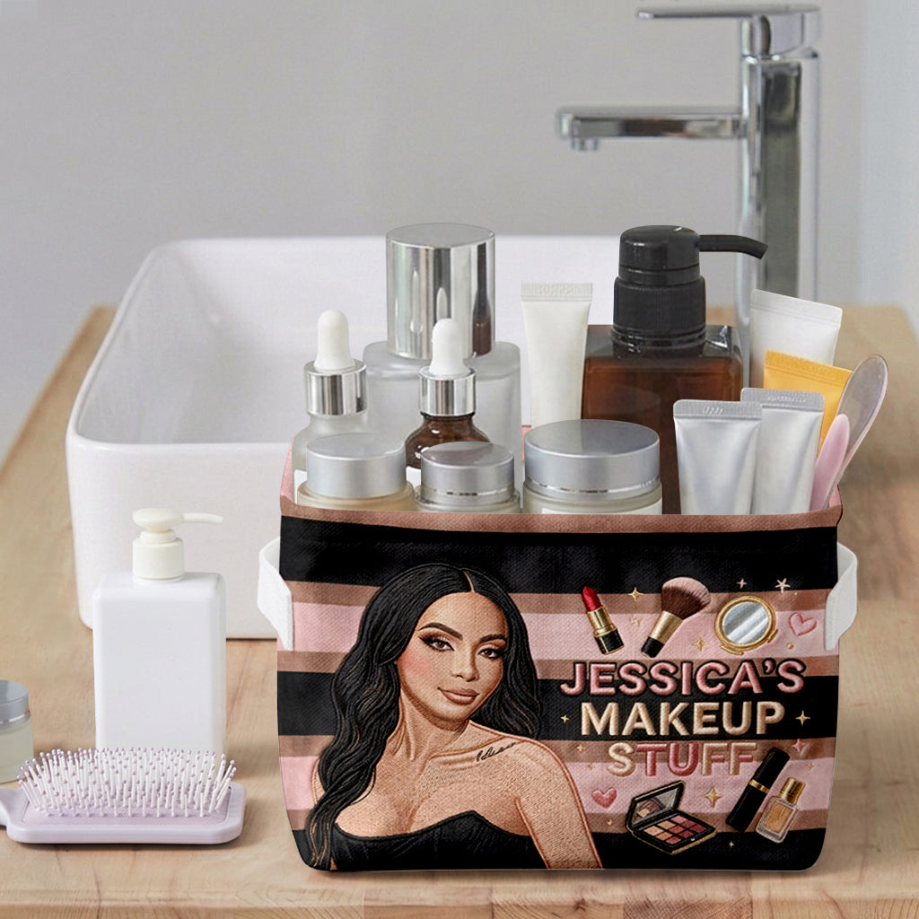 Love Being A Makeup Artist - Personalized Makeup Rectangle Storage Basket