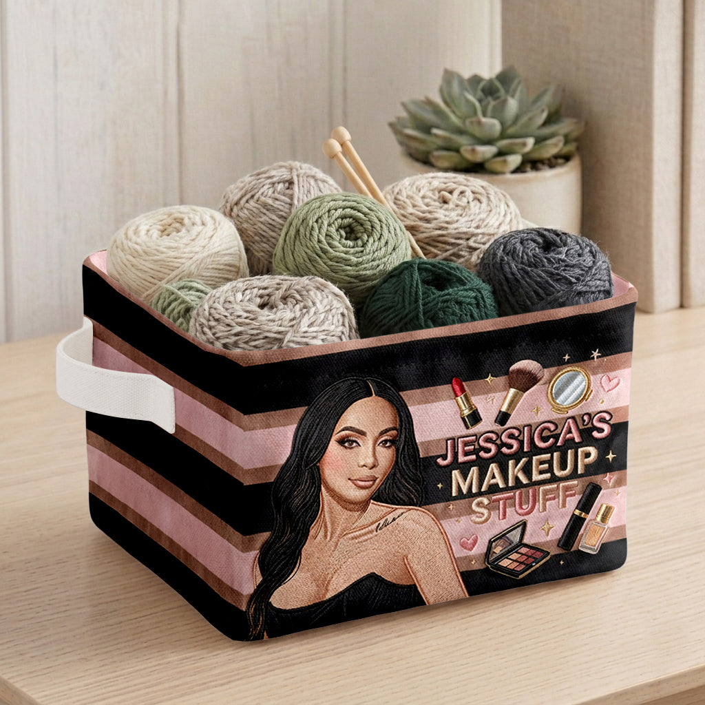 Love Being A Makeup Artist - Personalized Makeup Rectangle Storage Basket