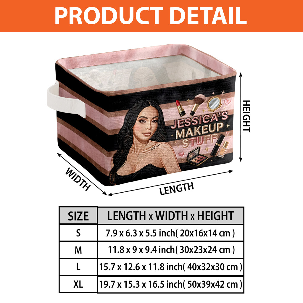 Love Being A Makeup Artist - Personalized Makeup Rectangle Storage Basket
