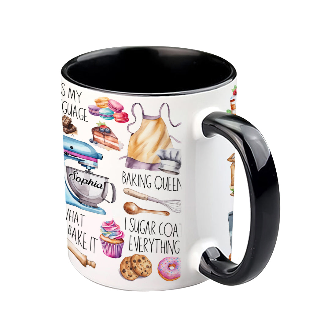 Baking Is My Love Language - Personalized Baking Accent Mug