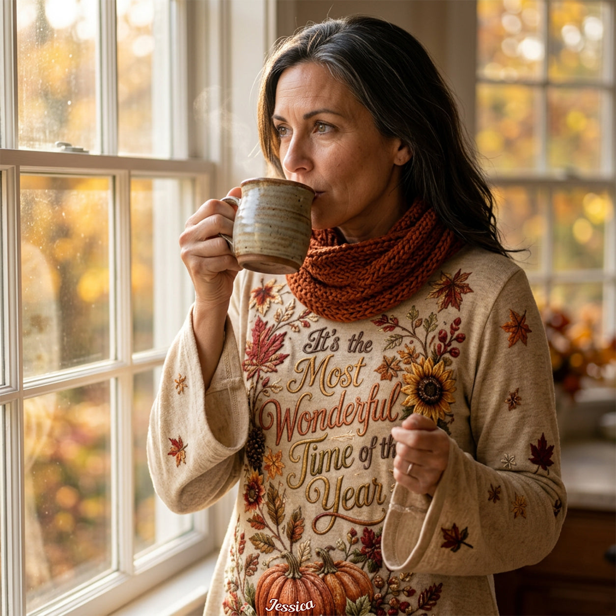 It's the Most Wonderful Time of the Year - Personalized Autumn Flare Long-Sleeve Shirt