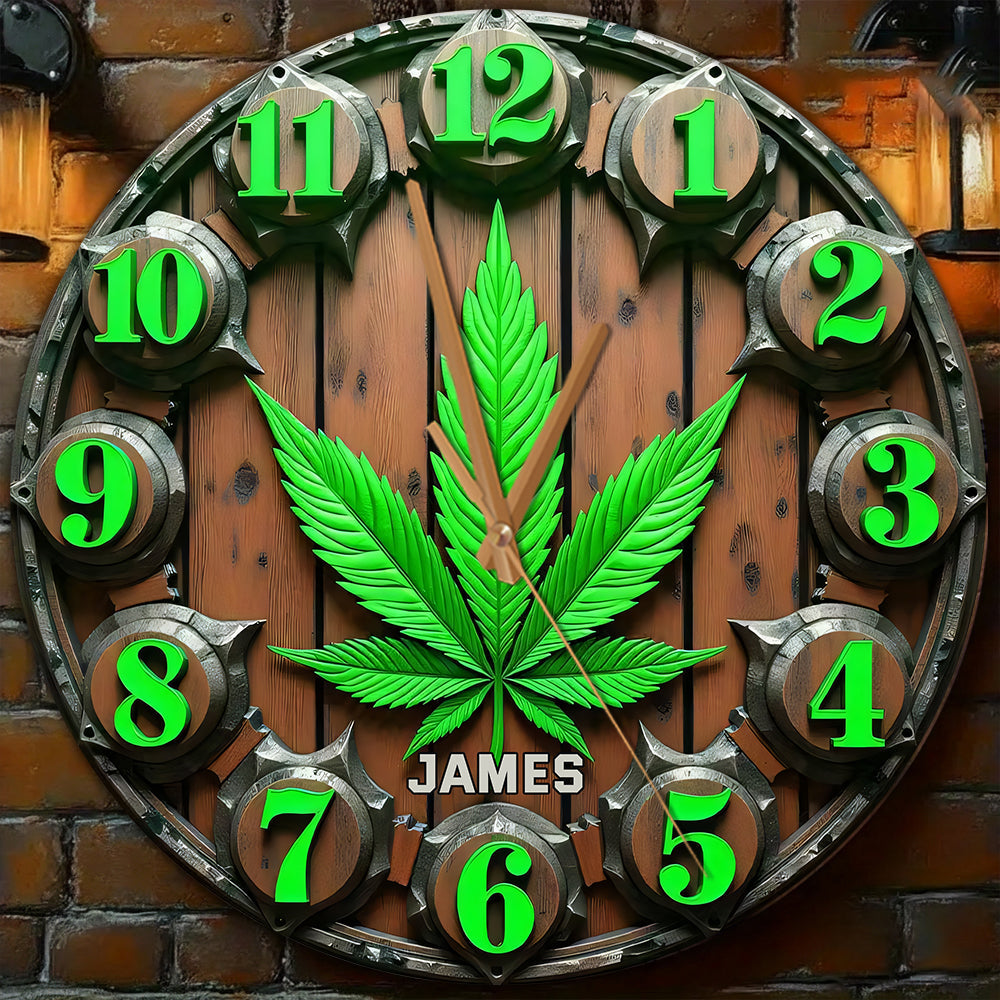 It's 420 Somewhere - Personalized Weed Wall Clock