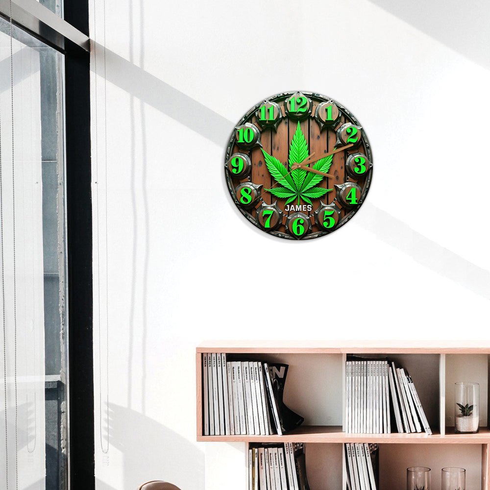 It's 420 Somewhere - Personalized Weed Wall Clock