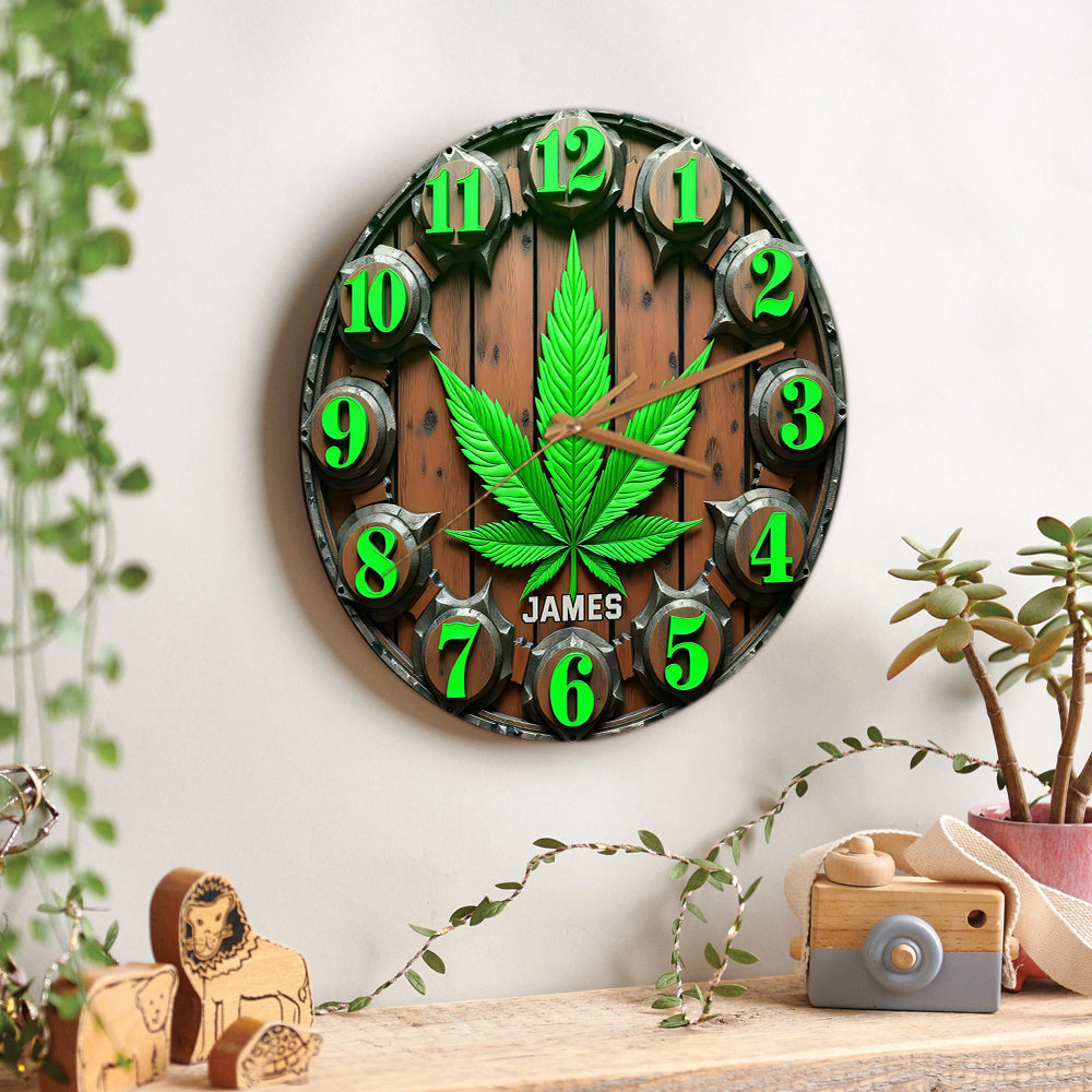 It's 420 Somewhere - Personalized Weed Wall Clock