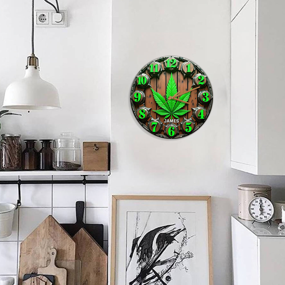 It's 420 Somewhere - Personalized Weed Wall Clock