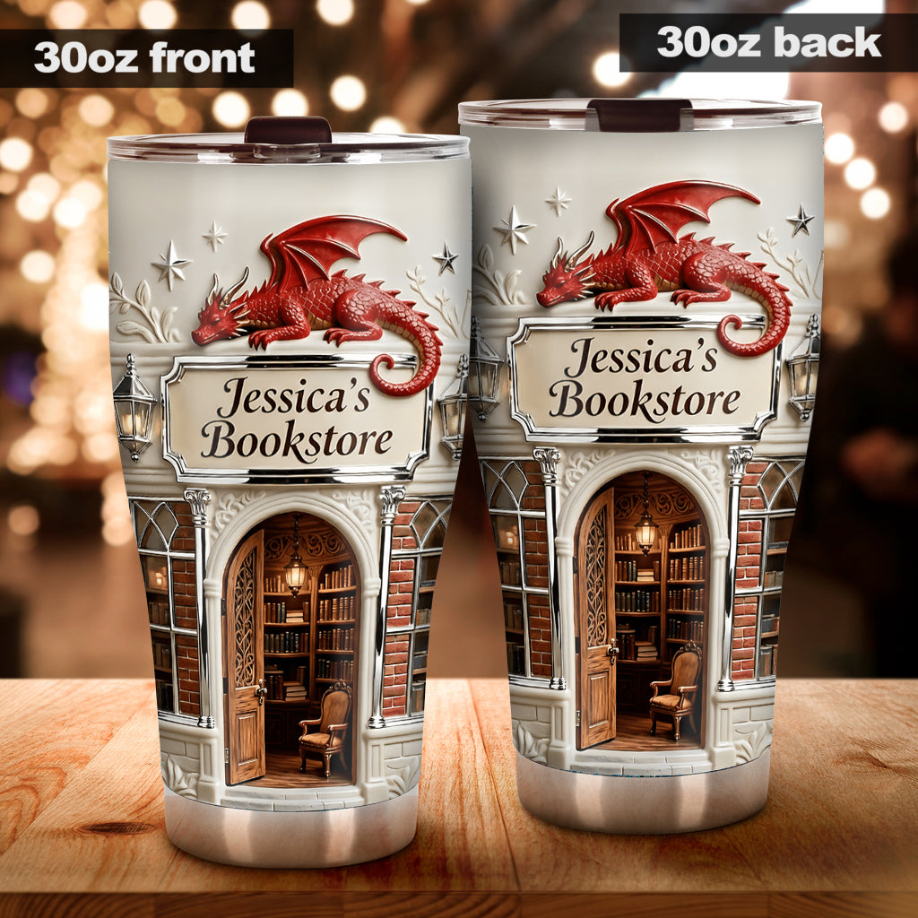 Dragon Bookstore - Personalized Book Tumbler