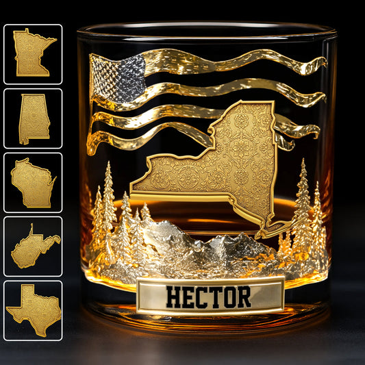 The State Pride - Personalized Luxury Whiskey Glass