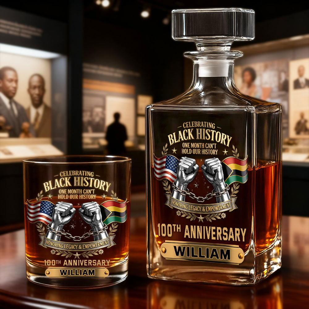 Black History Month - Personalized African American Whiskey Decanter Set