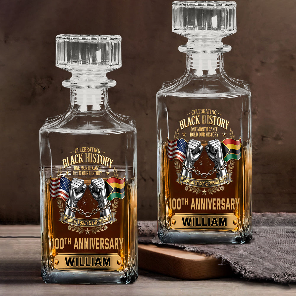 Black History Month - Personalized African American Whiskey Decanter Set
