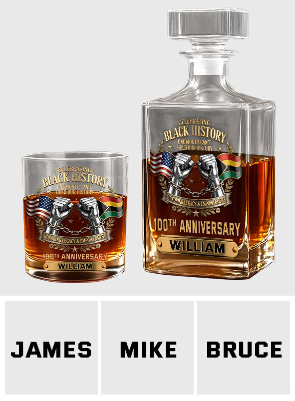Black History Month - Personalized African American Whiskey Decanter Set
