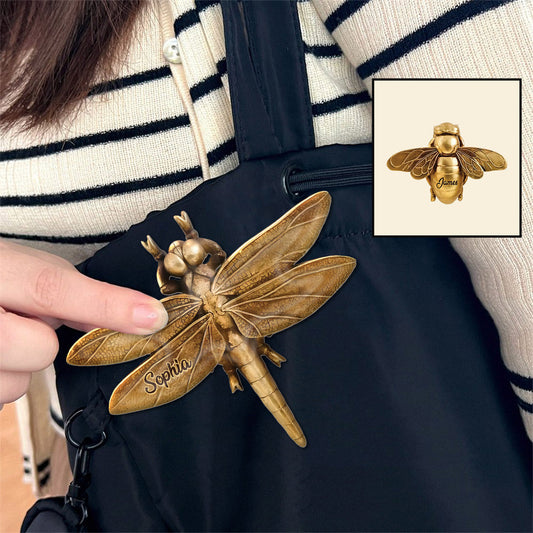 And I Think to Myself What a Wonderful World - Love Dragonfly - Personalized Dragonfly Pin