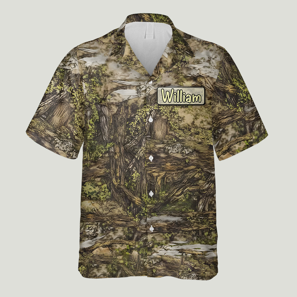 Papa‘s Keepers Camouflage Pattern Fishing - Personalized Fishing Hawaiian Shirt