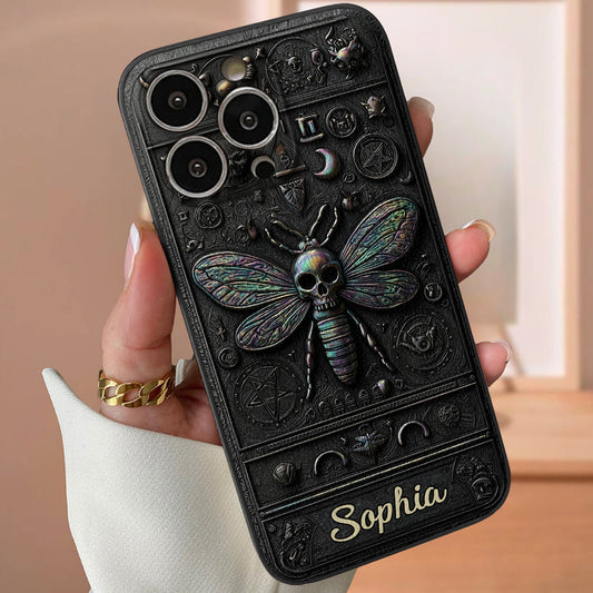 Gothic Witch - Personalized Witch Leather Phone Case