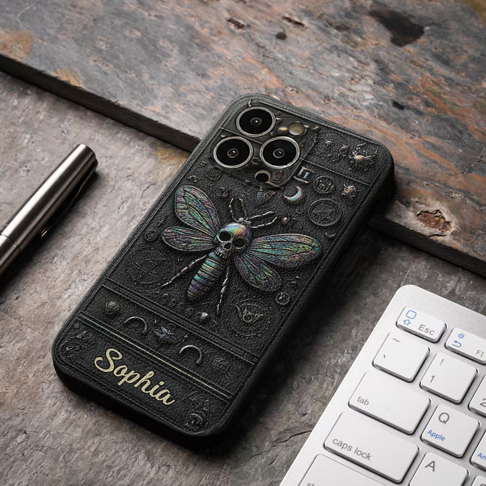 Gothic Witch - Personalized Witch Leather Phone Case