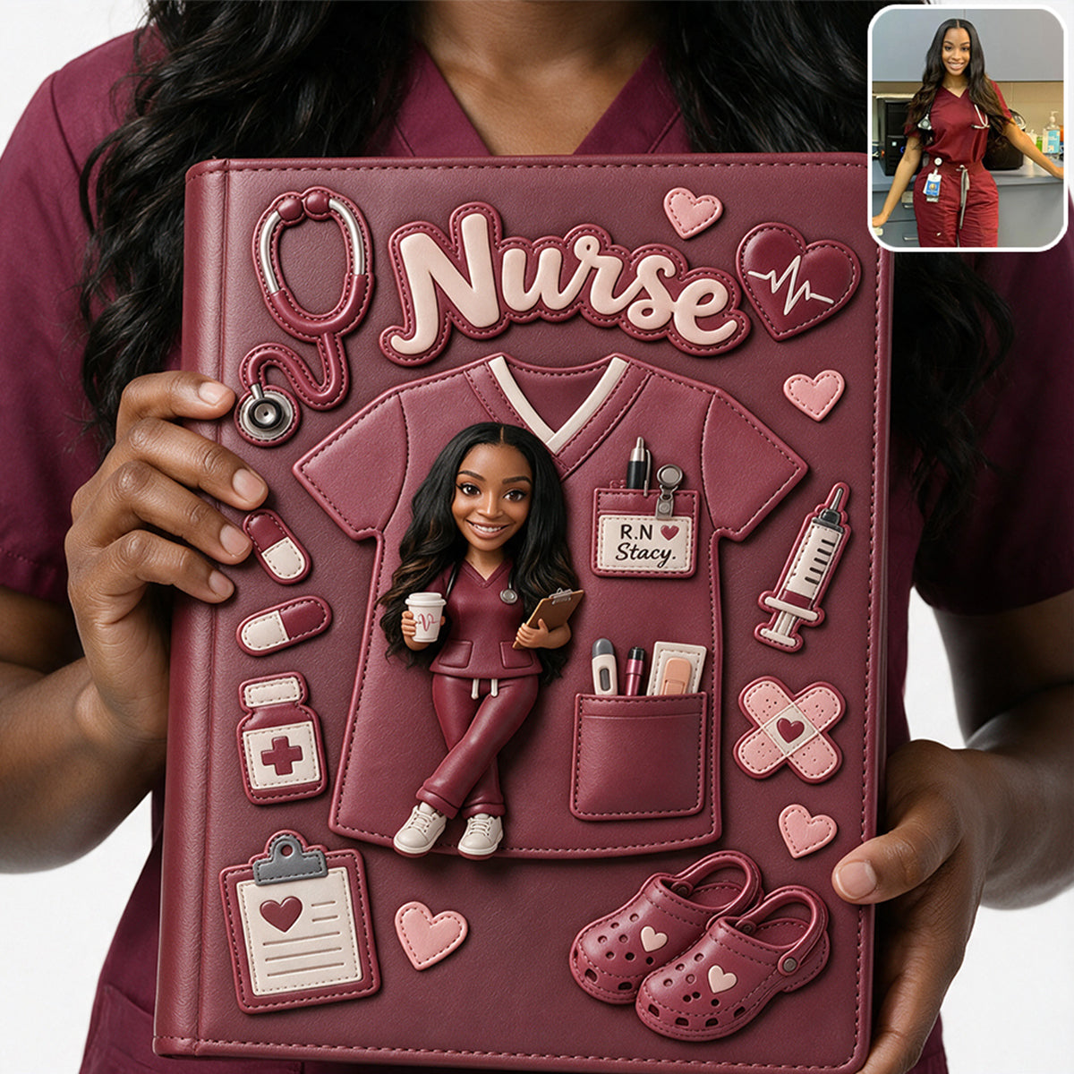 Nurse's Notebook - Personalized Nurse Leather Journal