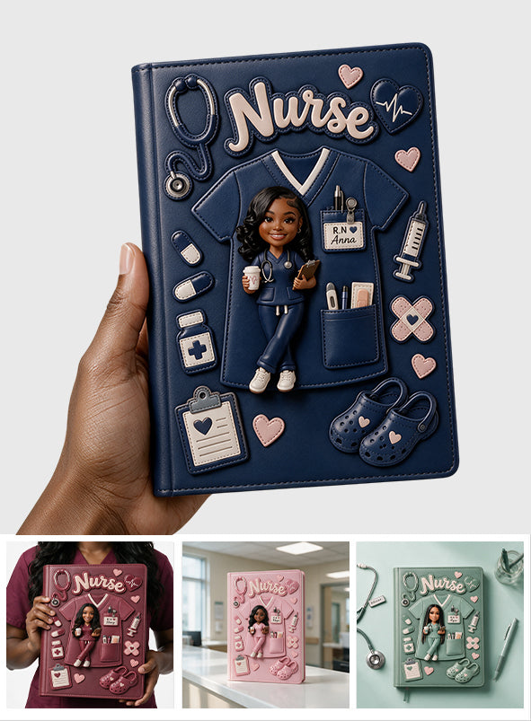 Nurse's Notebook - Personalized Nurse Leather Journal