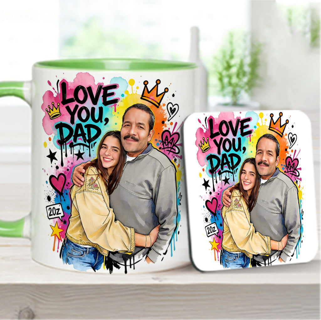Best Dad Ever - Personalized Father Accent Mug & Coaster