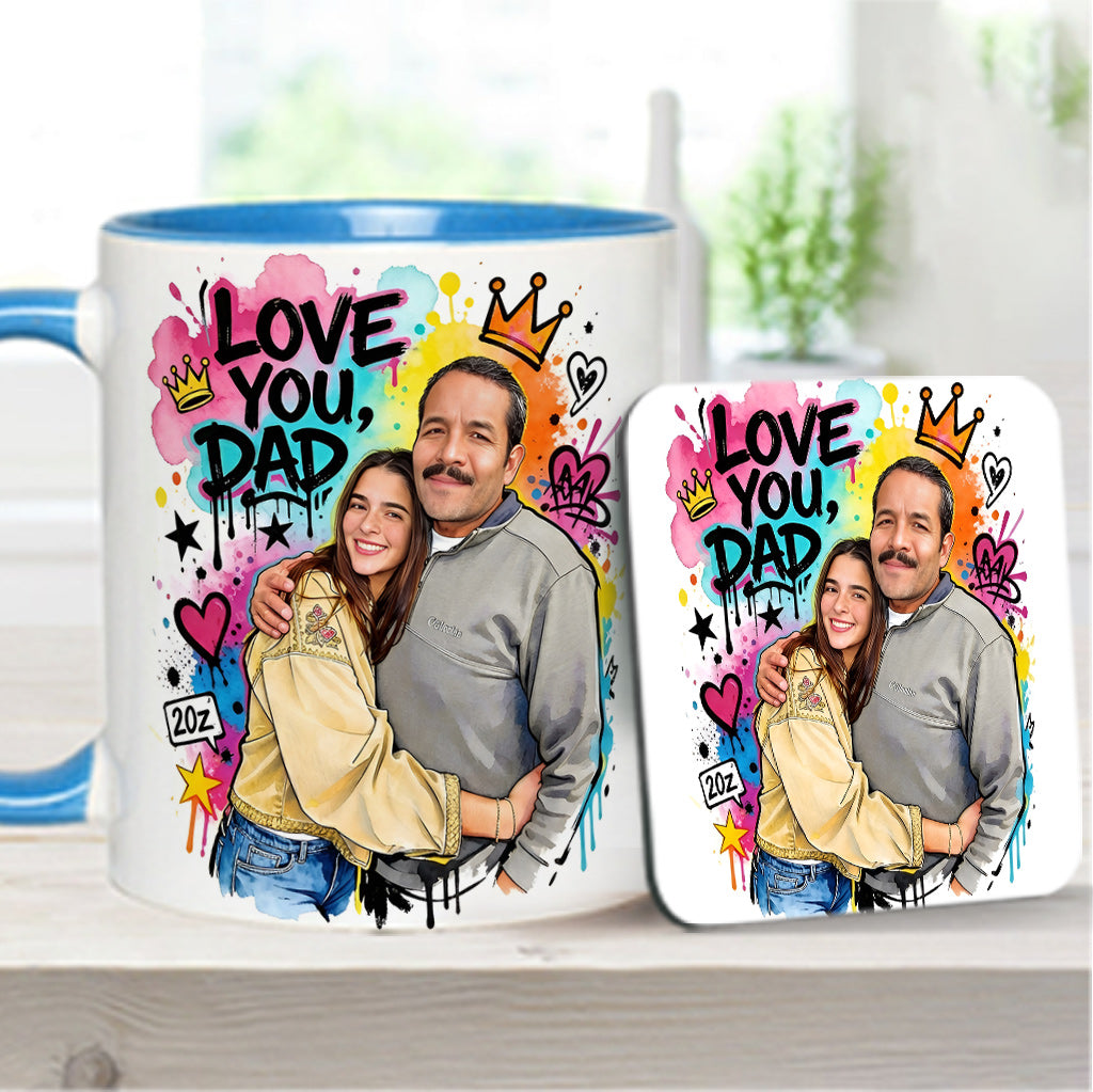 Best Dad Ever - Personalized Father Accent Mug & Coaster