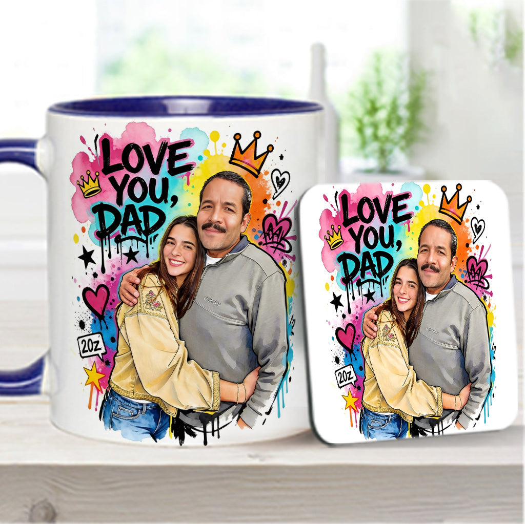 Best Dad Ever - Personalized Father Accent Mug & Coaster