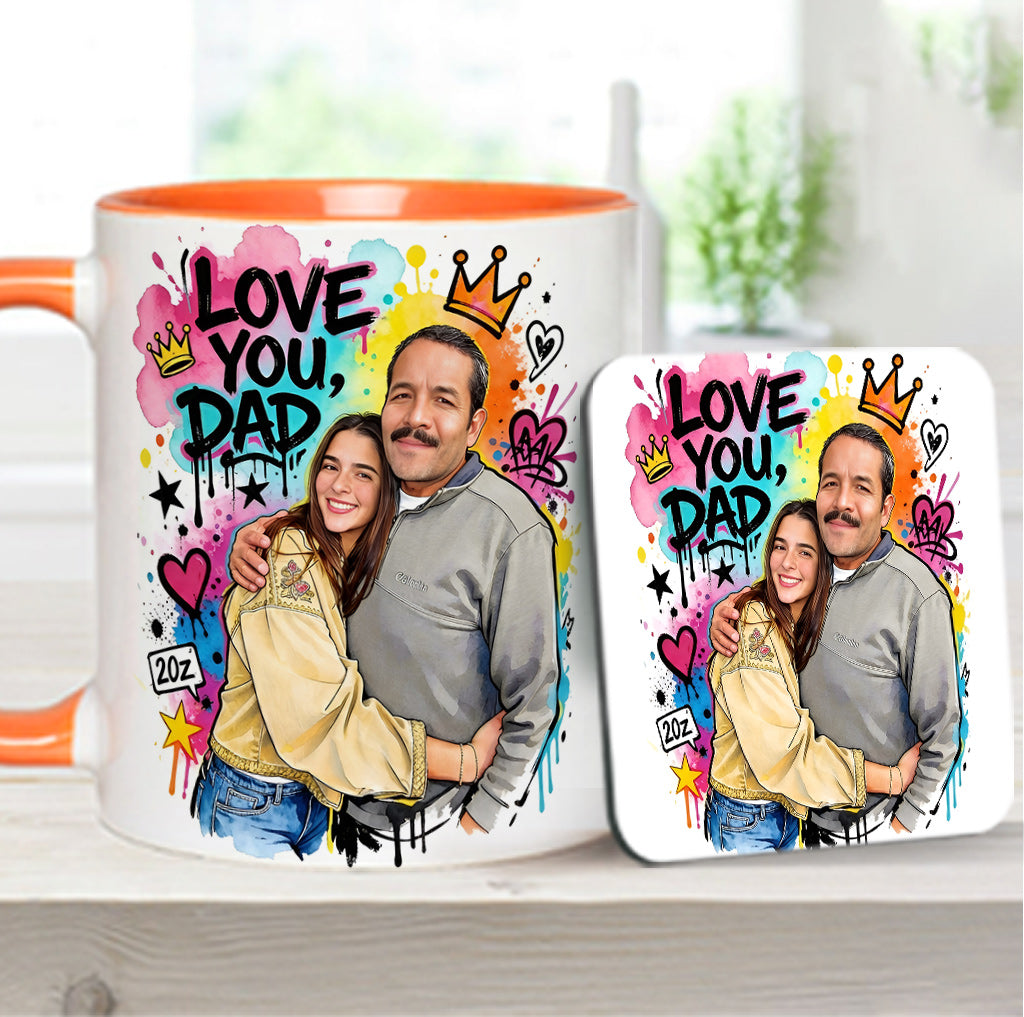 Best Dad Ever - Personalized Father Accent Mug & Coaster
