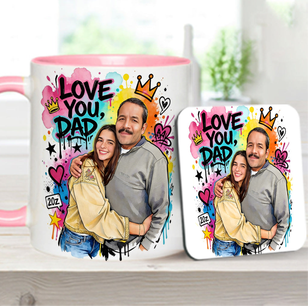 Best Dad Ever - Personalized Father Accent Mug & Coaster