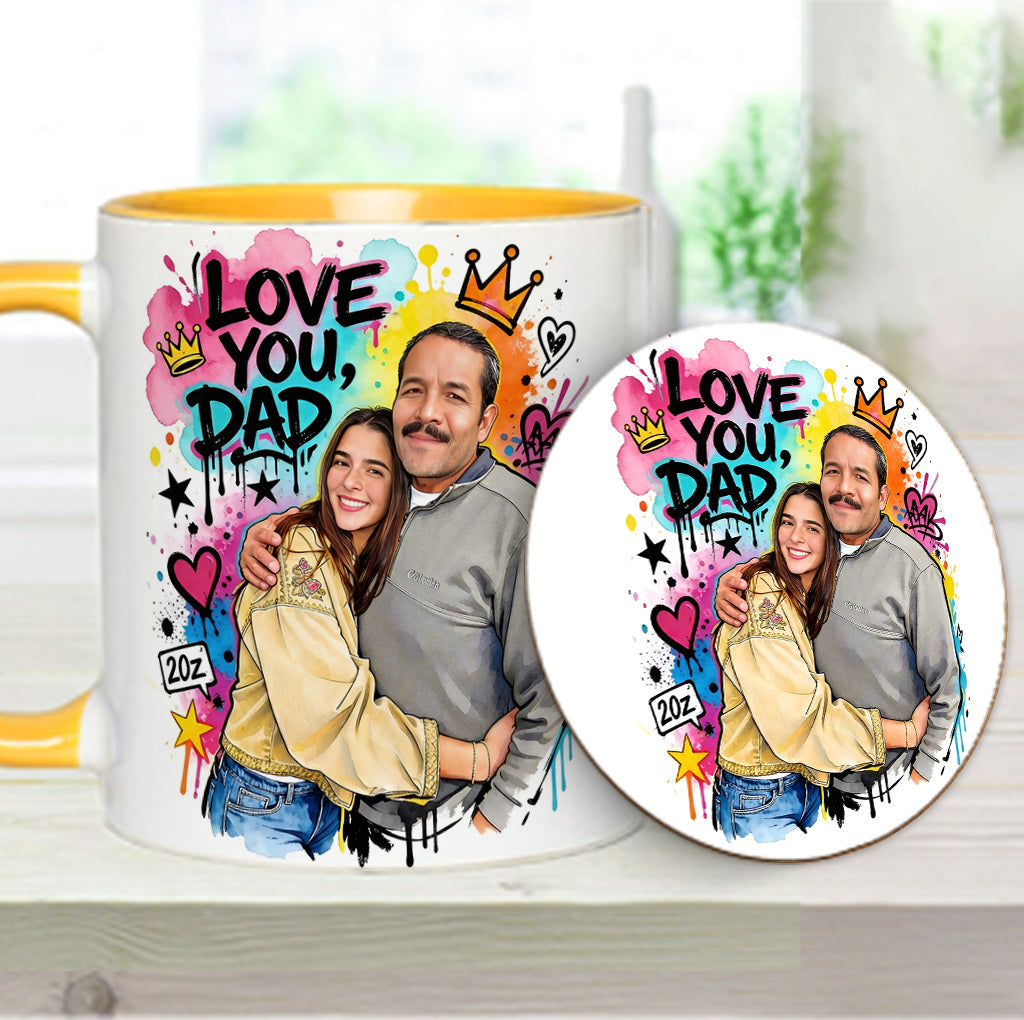 Best Dad Ever - Personalized Father Accent Mug & Coaster
