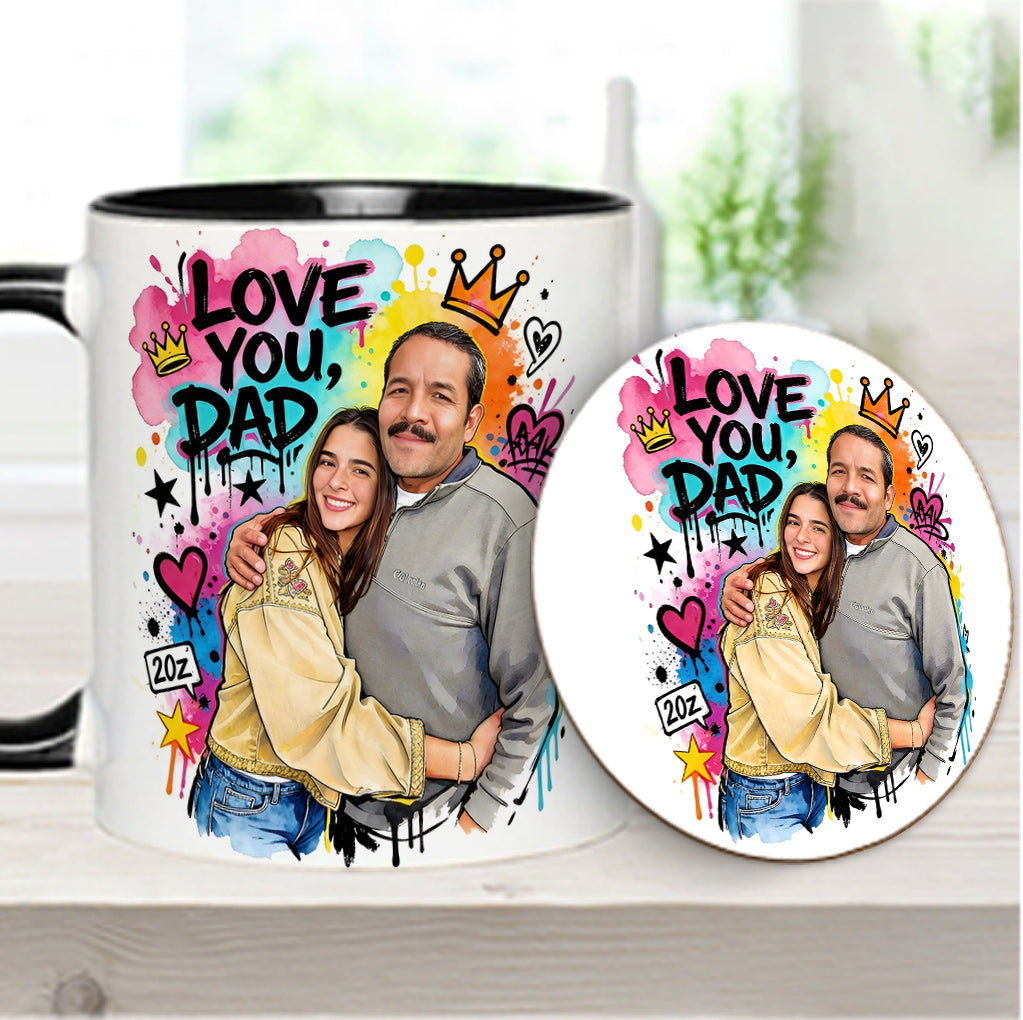 Best Dad Ever - Personalized Father Accent Mug & Coaster