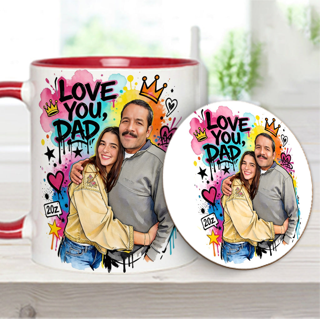 Best Dad Ever - Personalized Father Accent Mug & Coaster