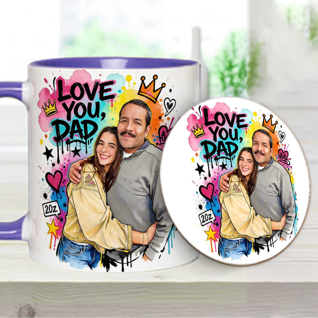 Best Dad Ever - Personalized Father Accent Mug & Coaster