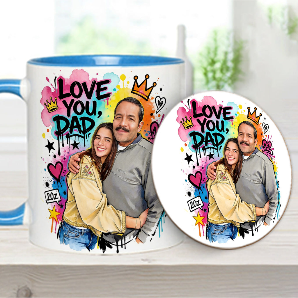 Best Dad Ever - Personalized Father Accent Mug & Coaster