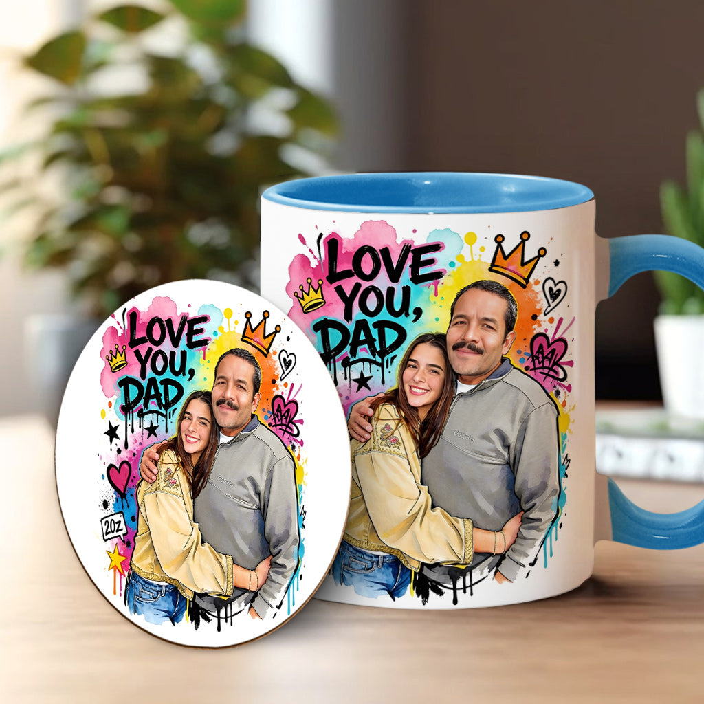 Best Dad Ever - Personalized Father Accent Mug & Coaster