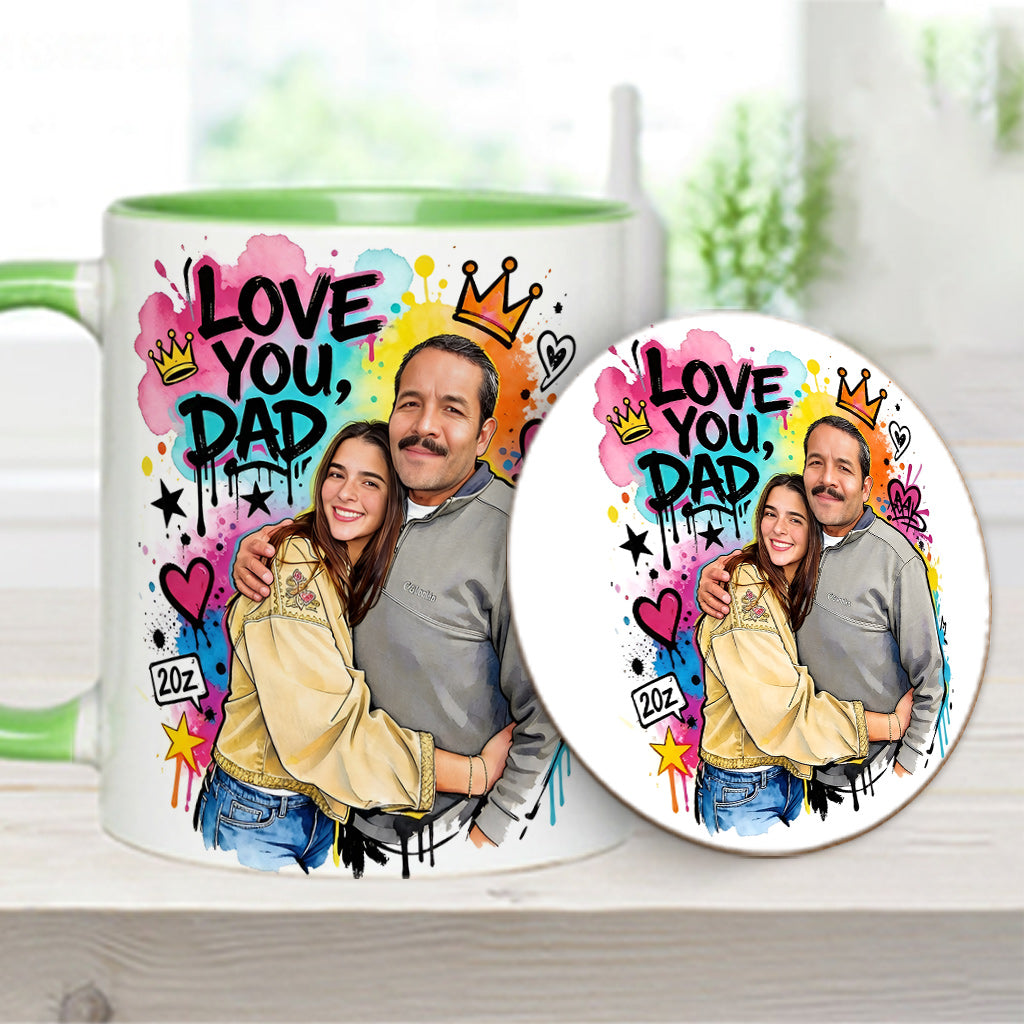 Best Dad Ever - Personalized Father Accent Mug & Coaster