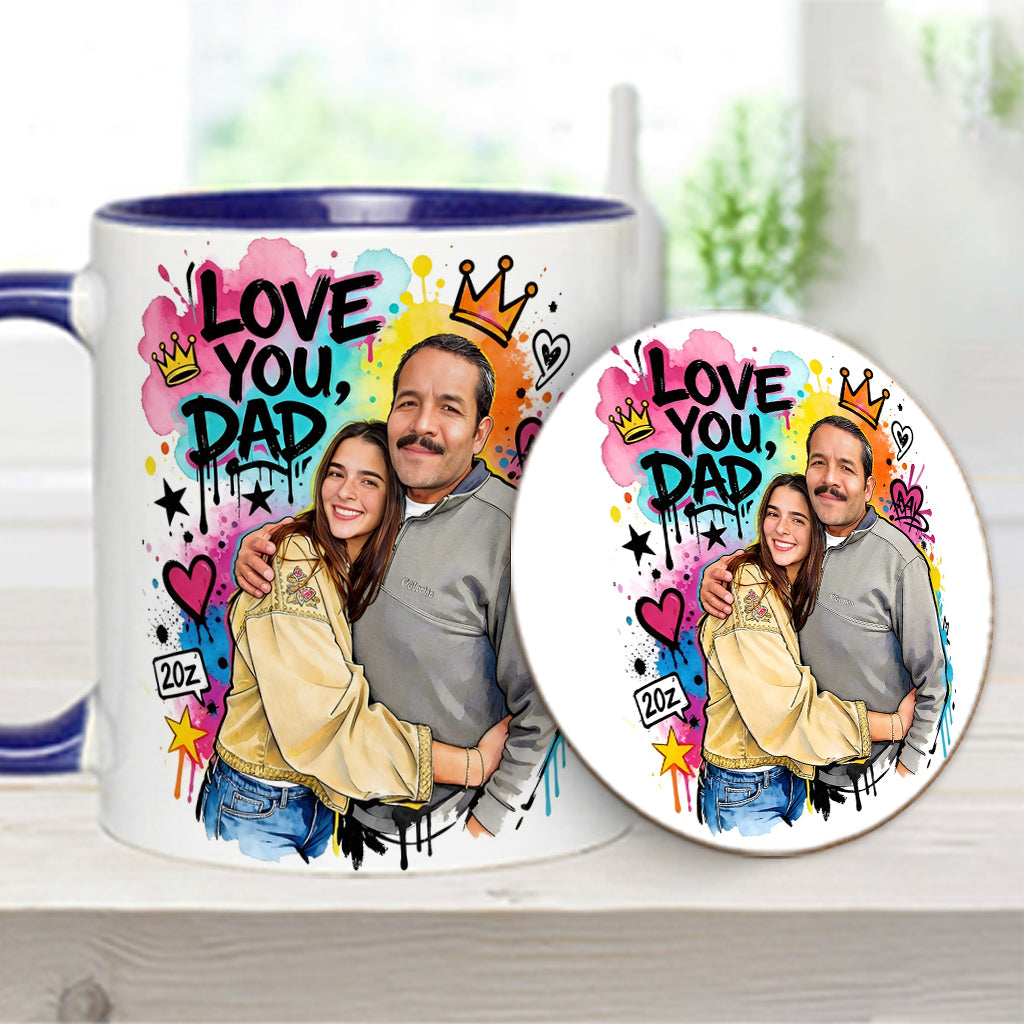Best Dad Ever - Personalized Father Accent Mug & Coaster