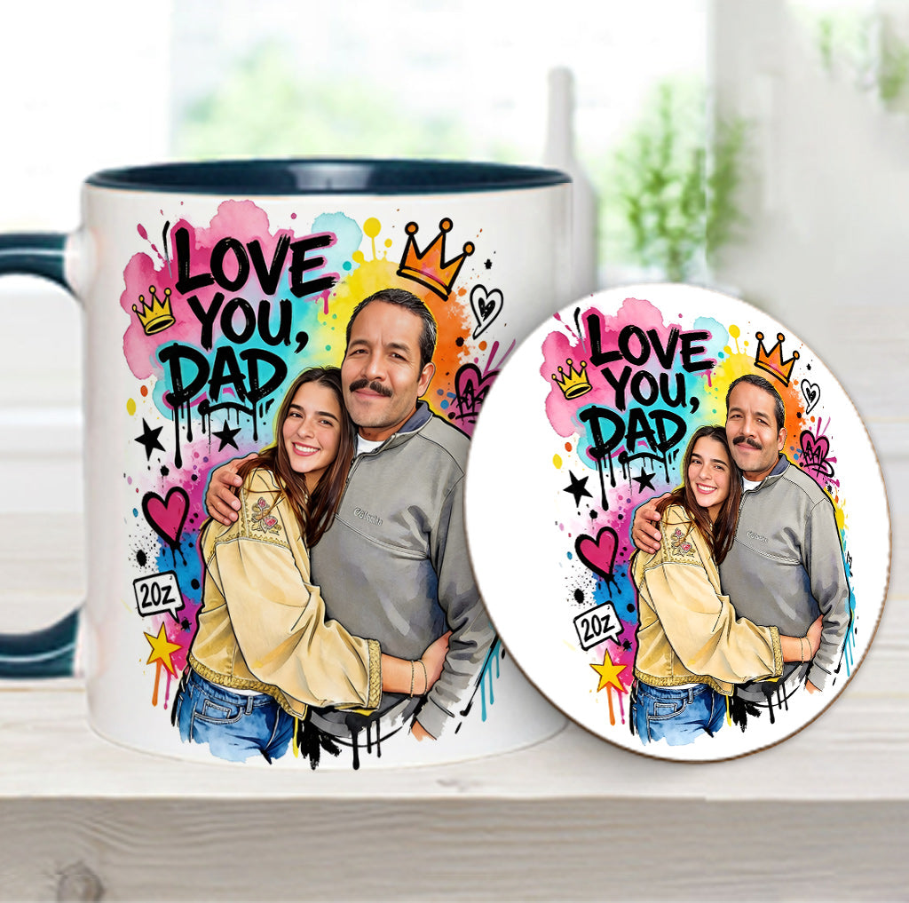 Best Dad Ever - Personalized Father Accent Mug & Coaster