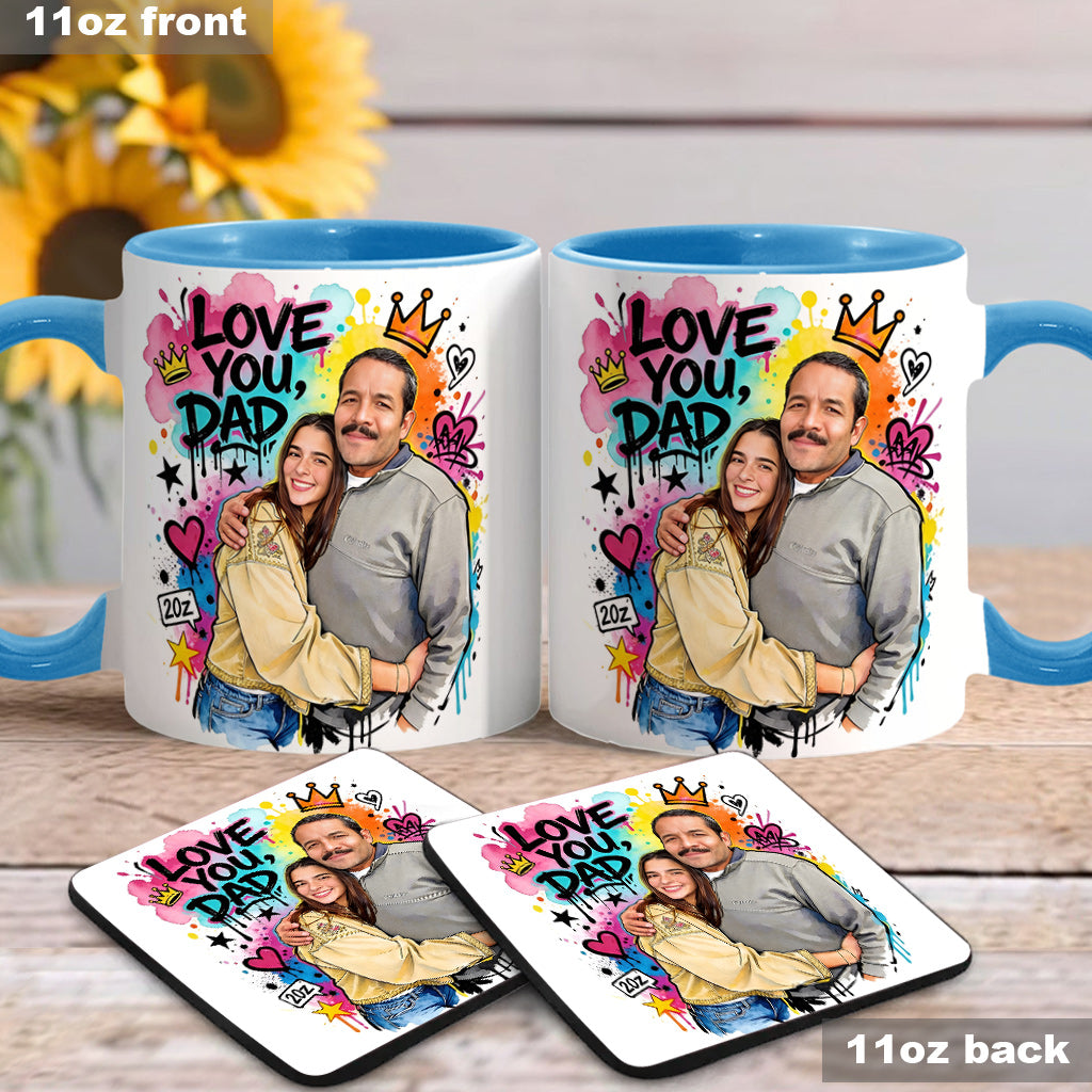 Best Dad Ever - Personalized Father Accent Mug & Coaster