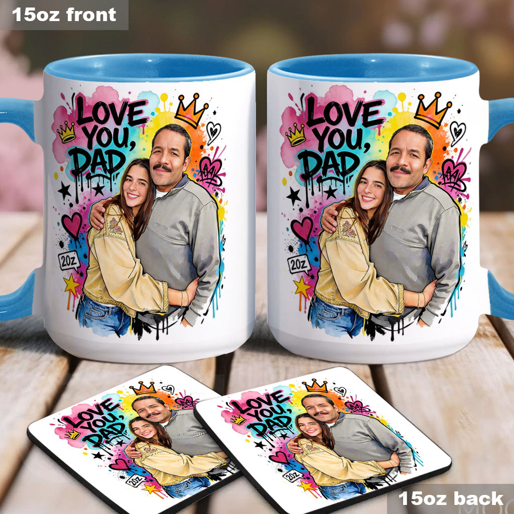 Best Dad Ever - Personalized Father Accent Mug & Coaster