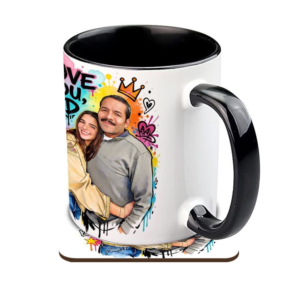 Best Dad Ever - Personalized Father Accent Mug & Coaster
