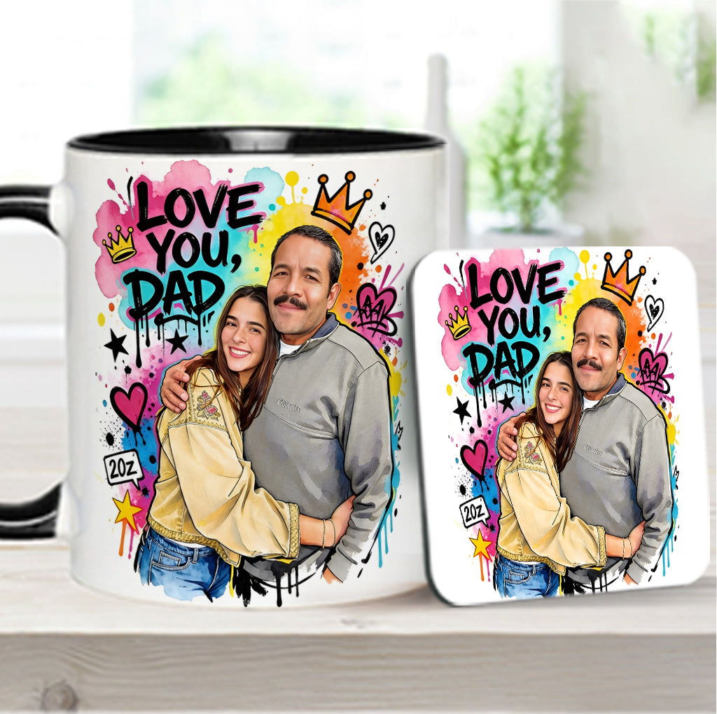 Best Dad Ever - Personalized Father Accent Mug & Coaster