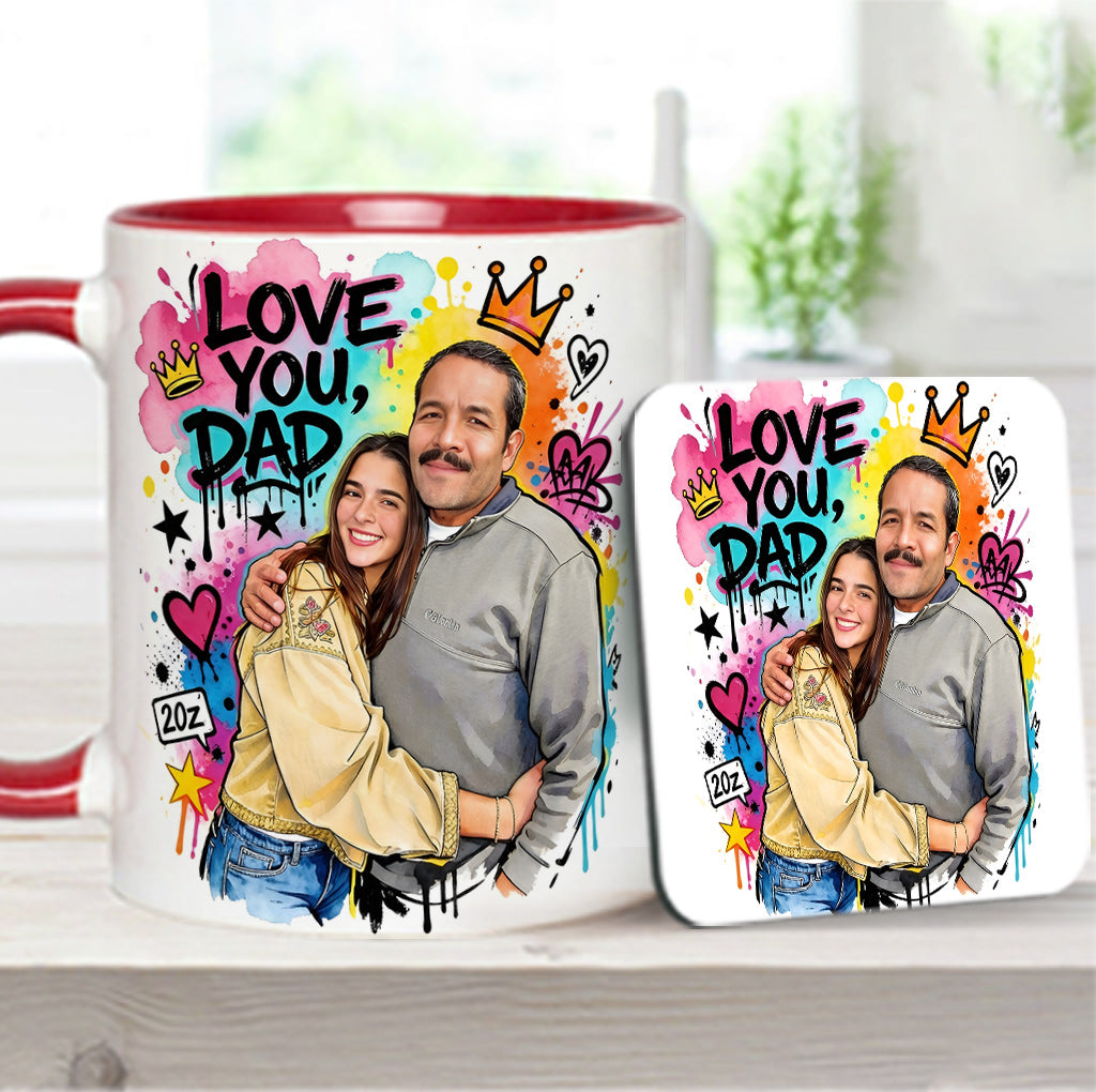 Best Dad Ever - Personalized Father Accent Mug & Coaster