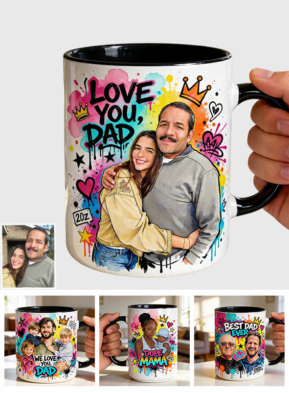 Best Dad Ever - Personalized Father Accent Mug & Coaster
