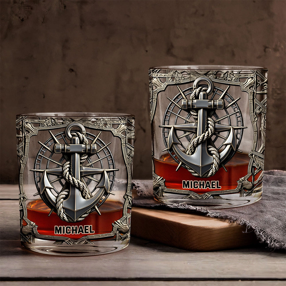 Proud Sailor - Personalized Boating Whiskey Glass