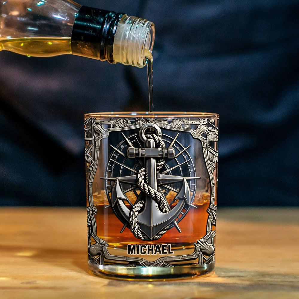 Proud Sailor - Personalized Boating Whiskey Glass