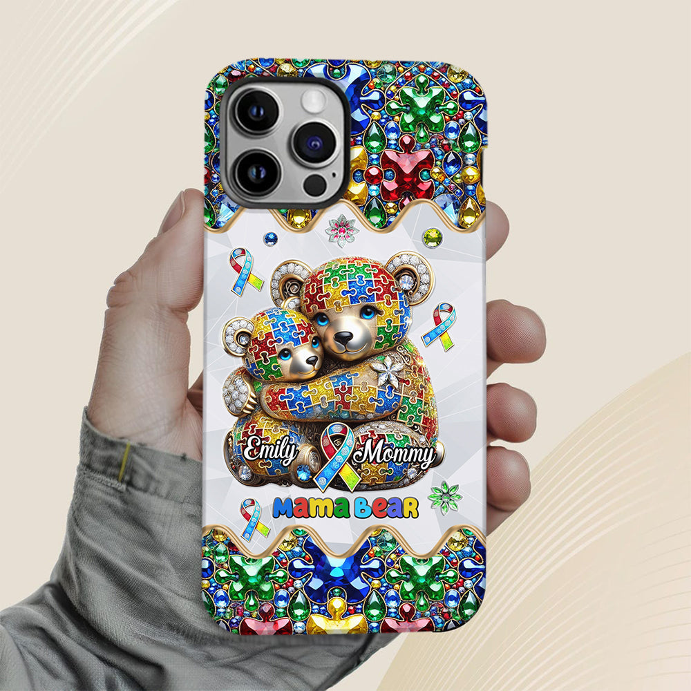 Mama Bear - Personalized Autism Awareness Full Print Phone Case