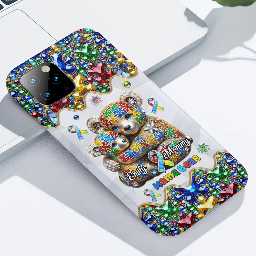 Mama Bear - Personalized Autism Awareness Full Print Phone Case
