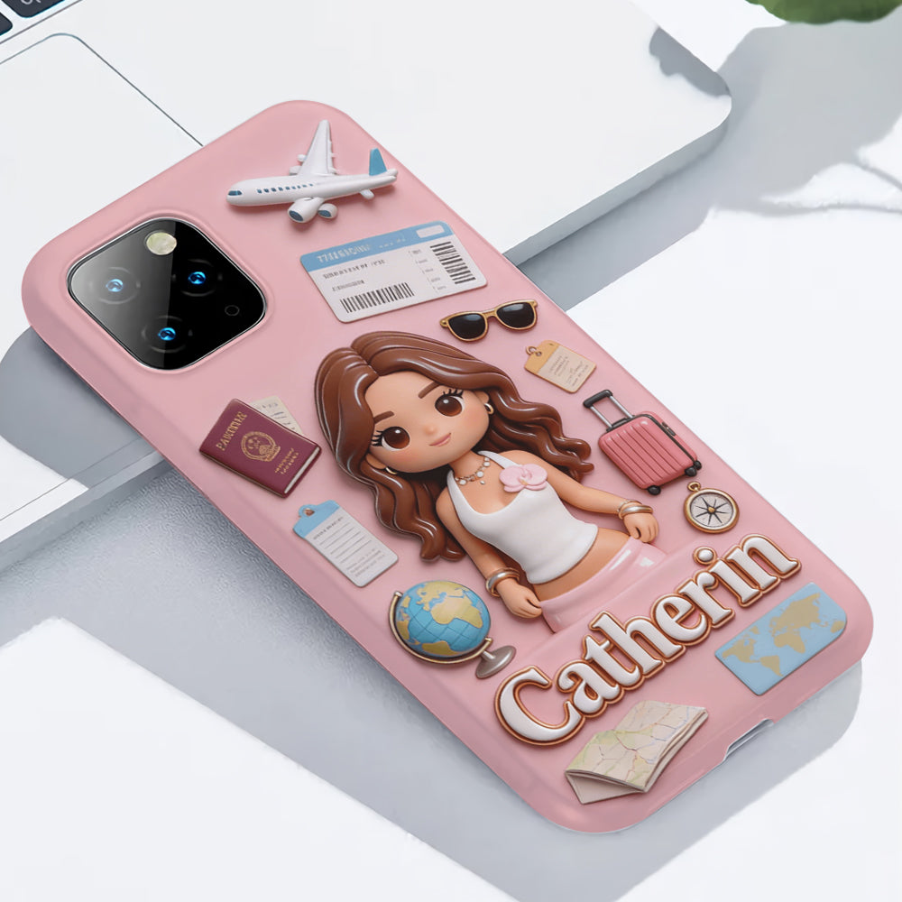 Traveling Lover - Personalized Travelling Full Print Phone Case
