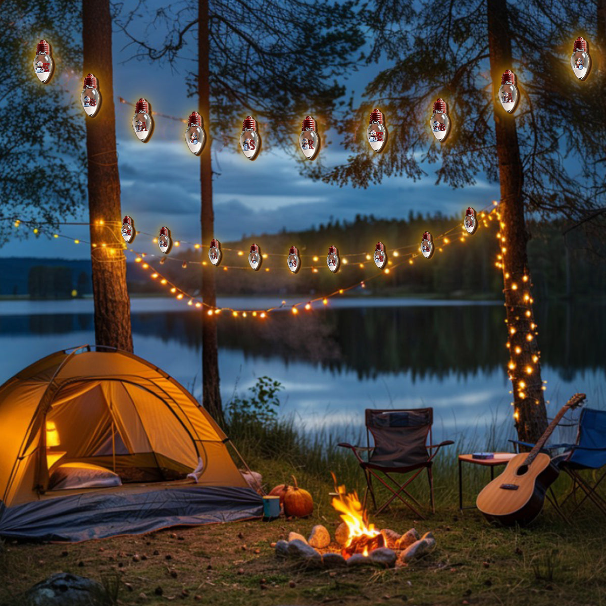 Merry Christmas 2025 - Personalized Family String Lights