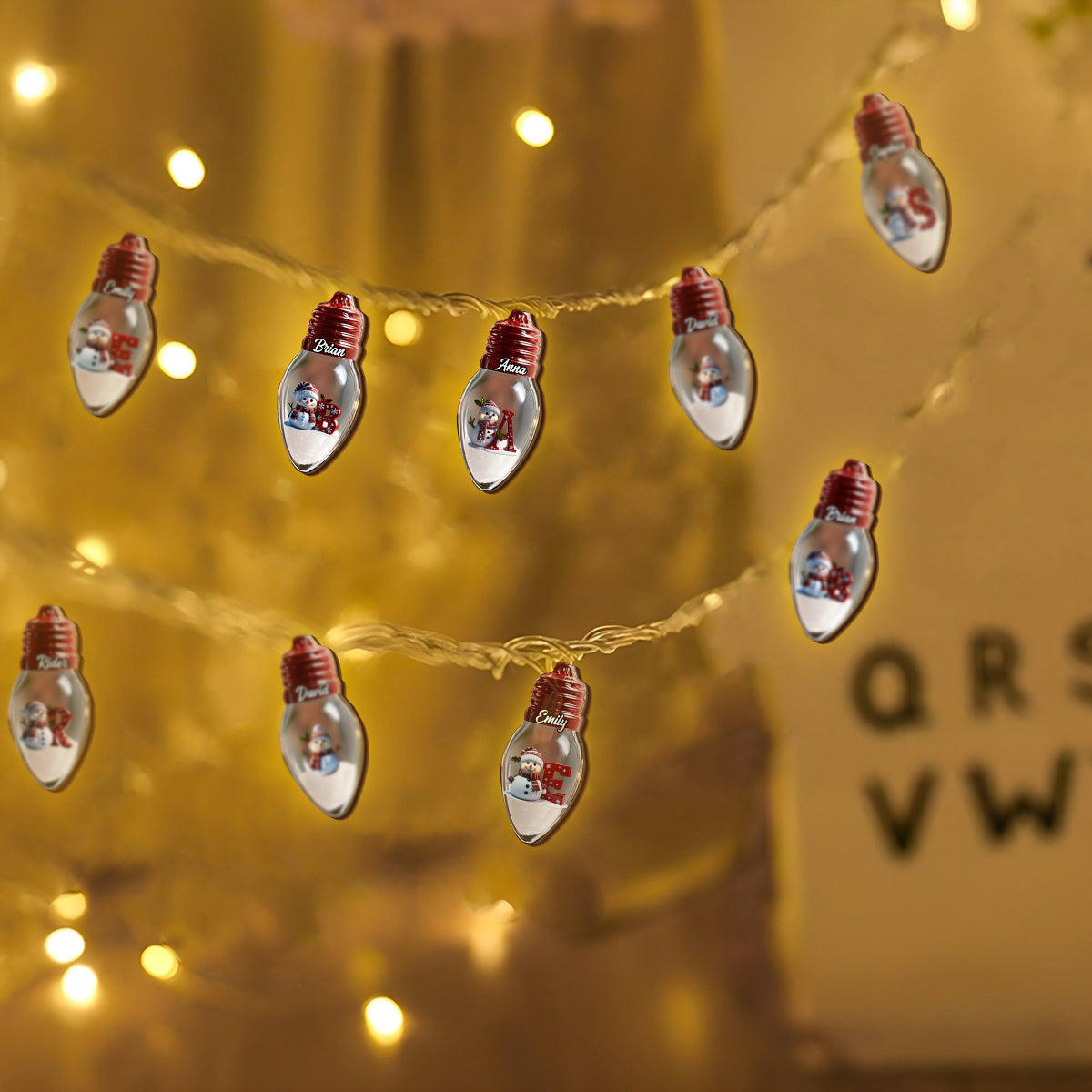 Merry Christmas 2025 - Personalized Family String Lights