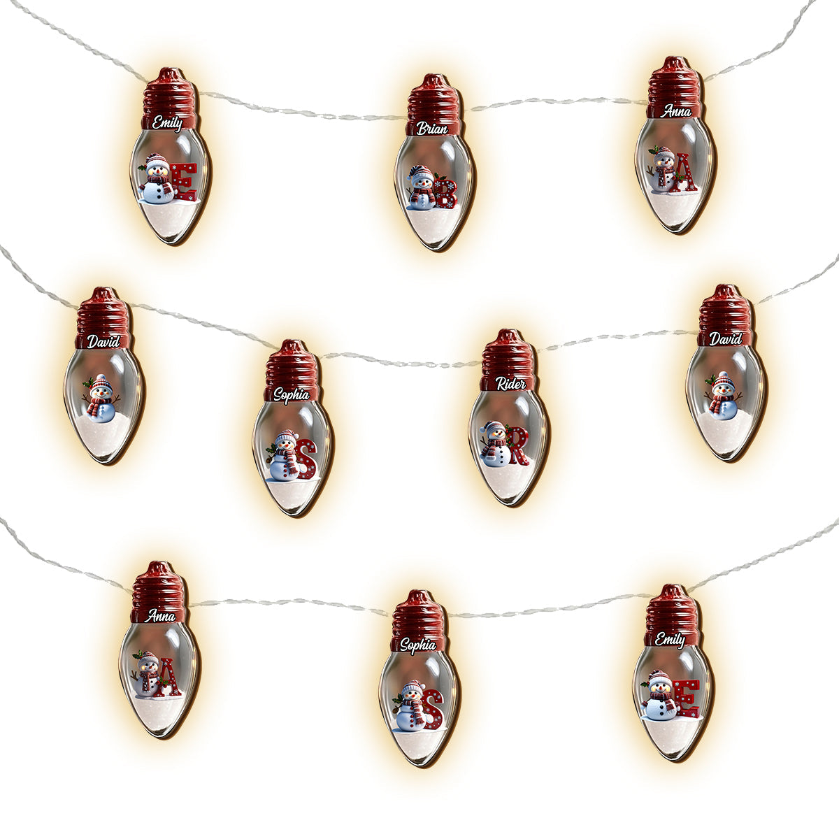 Merry Christmas 2025 - Personalized Family String Lights