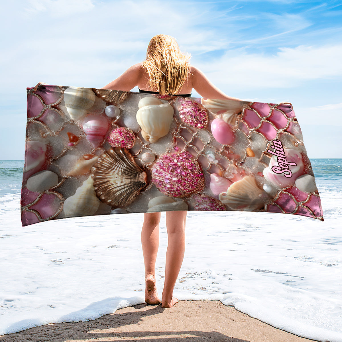 Love Sea - Personalized Sea Lover Beach Towel
