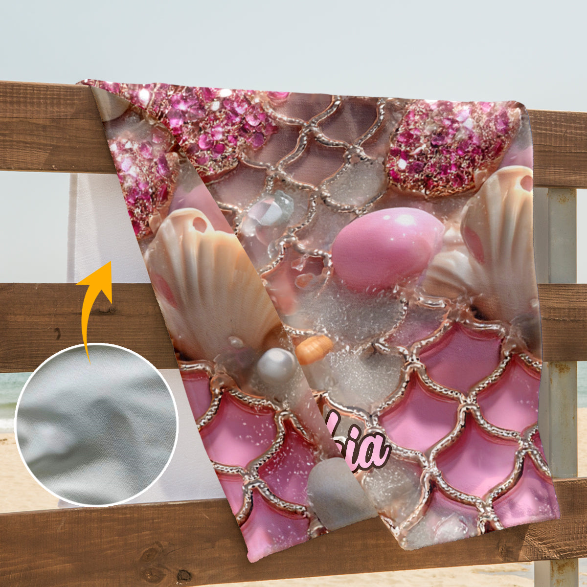 Love Sea - Personalized Sea Lover Beach Towel